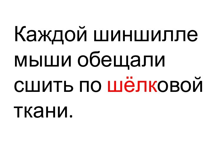 Каждой шиншилле мыши обещали сшить по шёлковой ткани.