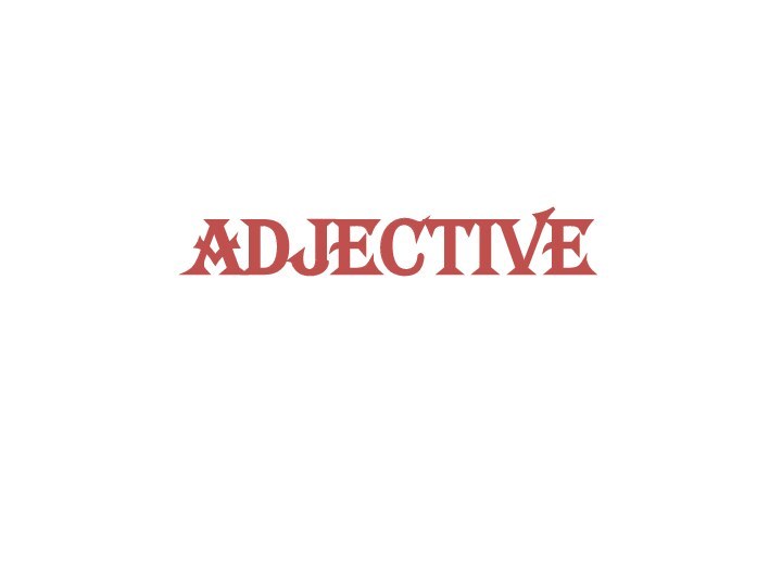 Adjective