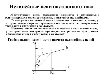 Нелинейные цепи постоянного тока