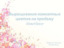Выращивание комнатных цветов на продажу HomeFlower