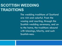 Scottish wedding traditions