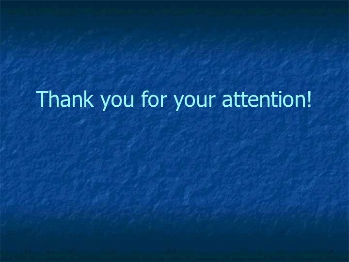 Thank you for your attention!