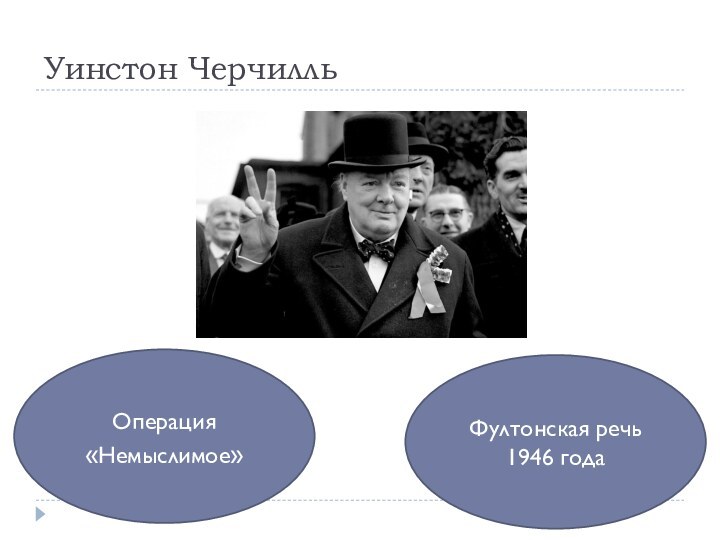 Уинстон Черчилль Операция «Немыслимое»Фултонская речь 1946 года