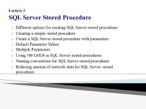 SQL Server Stored Procedure