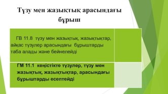 Түзу мен жазықтық арасындағы бұрыш