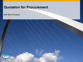 Quotation for Procurement. SAP Best Practices