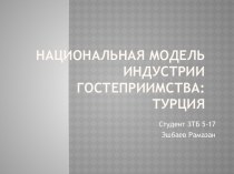 Национальная модель индустрии гостеприимства: Турция