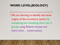 Word level. Language skills. Sentence level