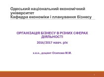 Організація бізнесу в різних сферах діяльності