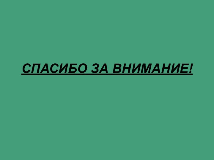 СПАСИБО ЗА ВНИМАНИЕ!