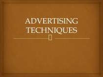 Advertising Techniques