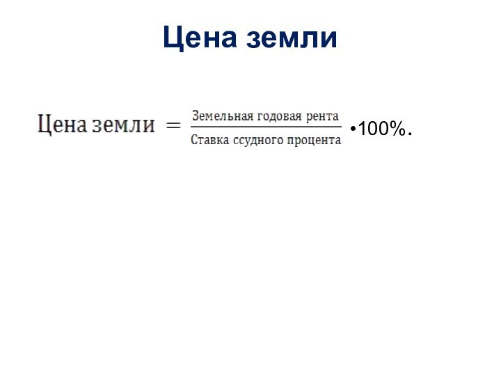 Цена земли•100%.