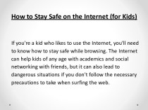 How to Stay Safe on the Internet (for Kids)