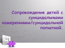 Сопровождение детей с суицидальными намерениями/суицидальной попыткой