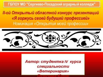 Профессия ветеринар