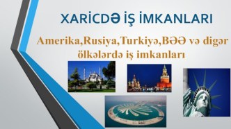 Xaricdə iş imkanlari