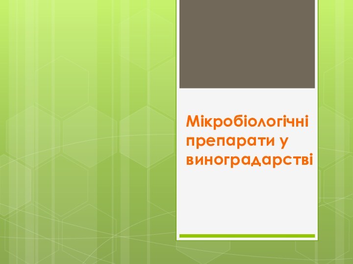 Мікробіологічні препарати у виноградарстві