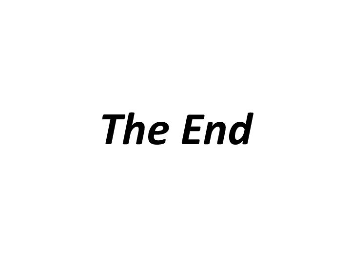 The End