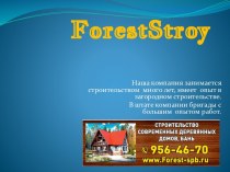 Компания ForestStroy. Строительство домов и бань