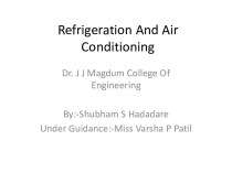 Refrigeration And Air Conditioning