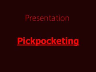 Pickpocketing