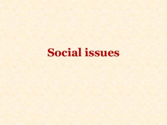 Social Issues