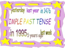 Simple past tense. Affirmative and negative form