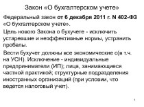 Федеральный закон от 6 декабря 2011 г. N 402-ФЗ О бухгалтерском учете