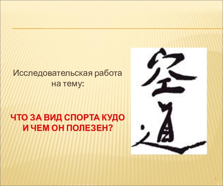 Исследовательская работа  на тему:     ЧТО ЗА