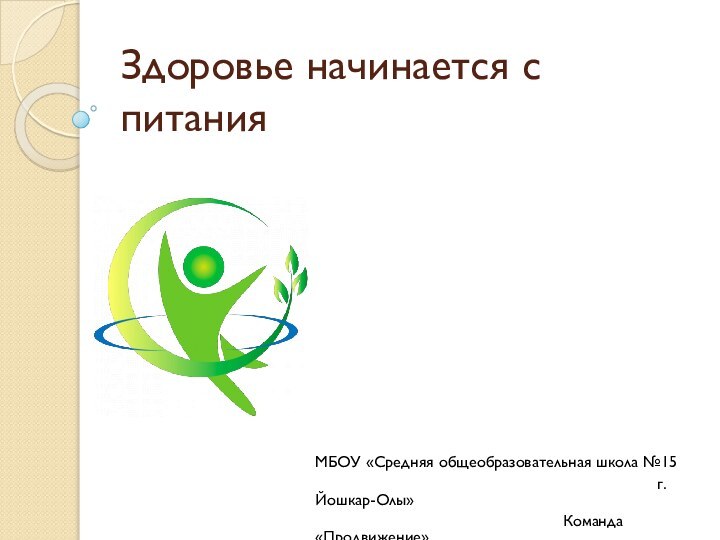 Здоровье начинается с питанияМБОУ «Средняя общеобразовательная школа №15