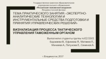 Визуализация процесса тактического управления таможенными органами