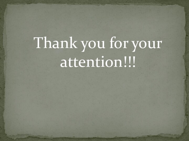 Thank you for your attention!!!