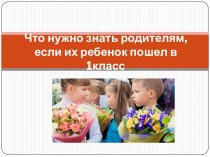 Что нужно знать родителям, если их ребенок пошел в 1 класс