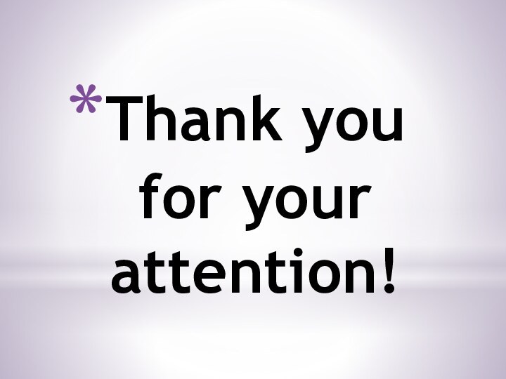 Thank you for your attention!