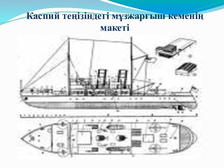 Каспий теңізіндегі мұзжарғыш кеменің макеті