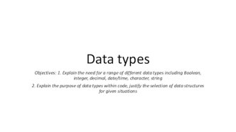 Data types