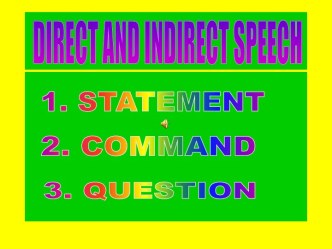 Direct and indirect speech