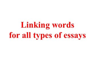 Linking words