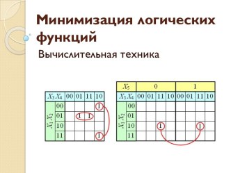 Минимизация логических функций. Вычислительная техника