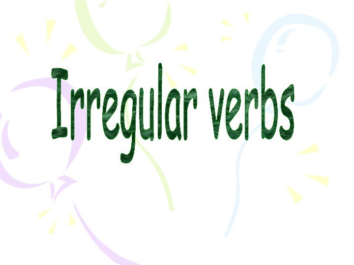 Irregular verbs