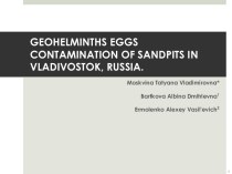 Geohelminths eggs contamination of sandpits in Vladivostok, Russia