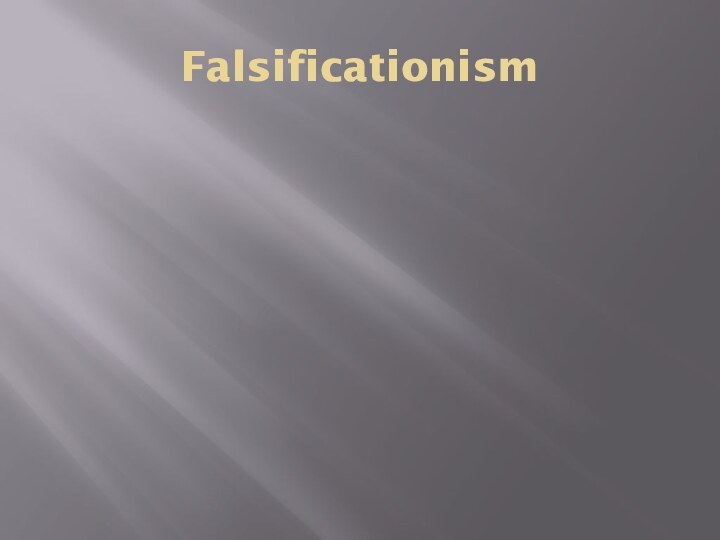 Falsificationism