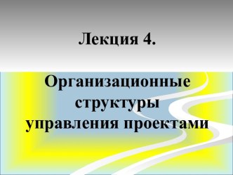 Организационные структуры управления проектами