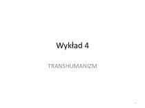 Transhumanizm. (Wyklad 4-12)