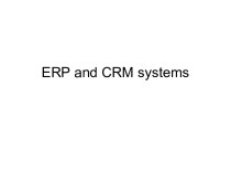 ERP and CRM systems