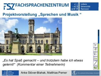 Sprechen und musik