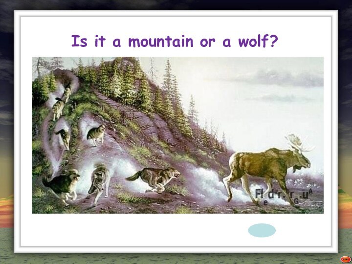 Is it a mountain or a wolf?