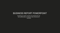 Business report powerpoint. Full colour dark. Version