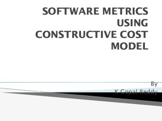 Software metrics using constructive cost model
