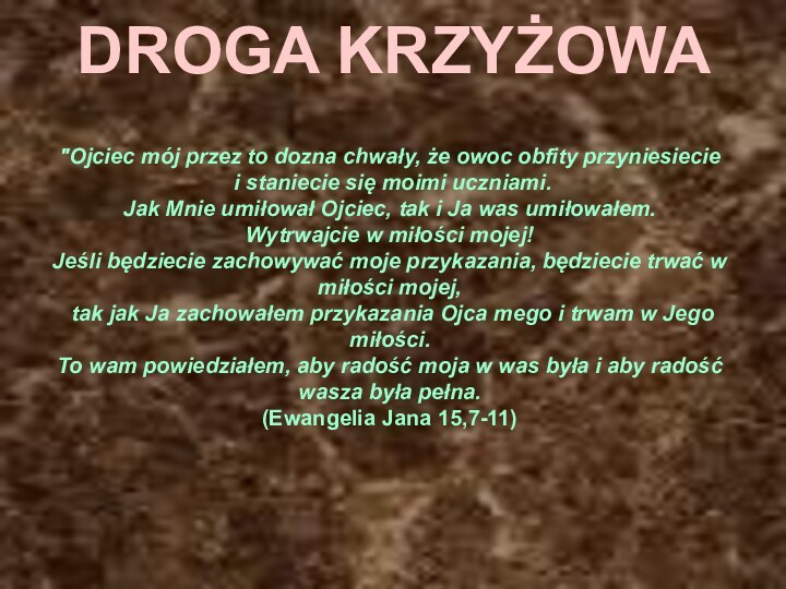 DROGA KRZYŻOWA